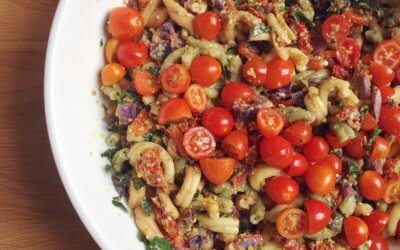 Kitchen Sink Pesto Pasta