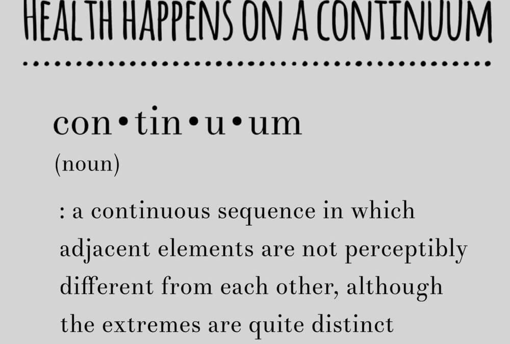 Health Happens on a Continuum – A few observations about Diabetes (and other metabolic issues)