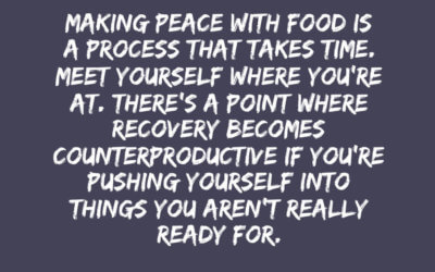 Making Peace With Food – Remember to be Systematic and Reasonable