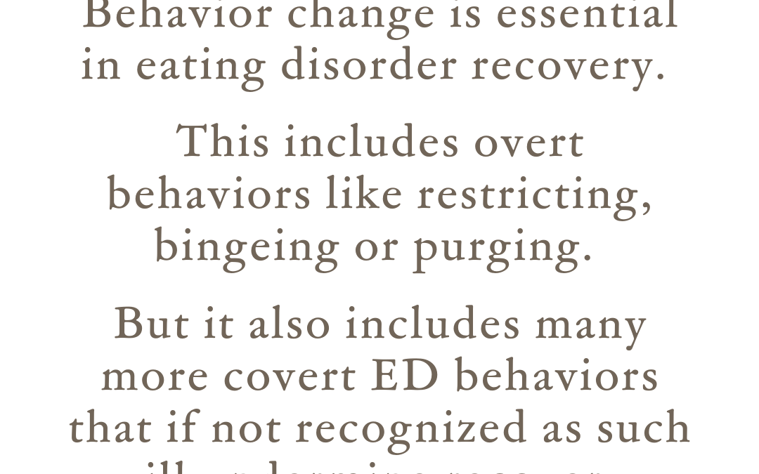 Behaviors that undermine your eating disorder recovery