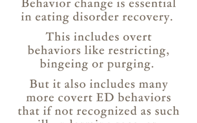 Behaviors that undermine your eating disorder recovery