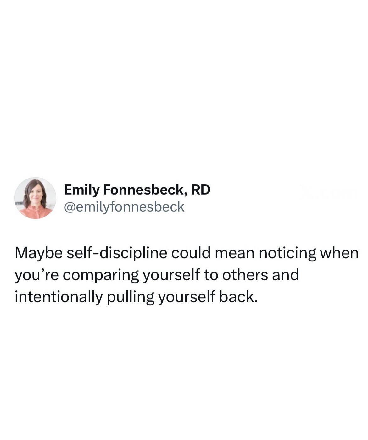 Self-discipline and comparison